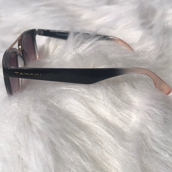Tahari Accessories - Ombre Tahari Blush To Black Translucent Sunglasses